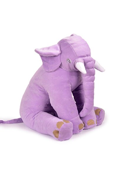 TOKKO Xl Dev Boy 60 Cm Fil Uyku Arkadaşım- Uyku Fili- Peluş Yumuşak Fil- Otur...