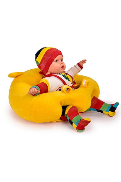 TOKKO Yastık Hediyeli Bebek  Oturma Destek Minderi - Büyük Bebek Koltuğu  Sarı