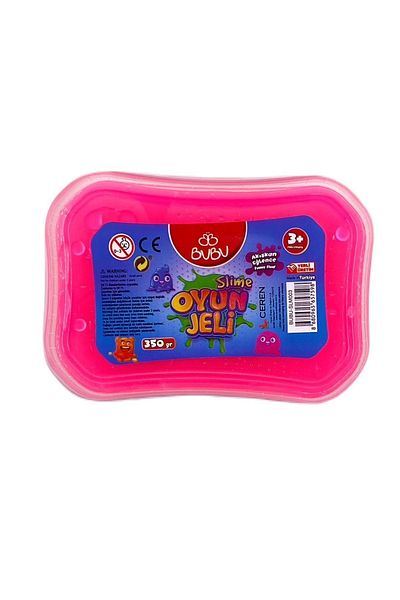 Bubu Metallic Play Gel Slime 350 Grams Neon Pink