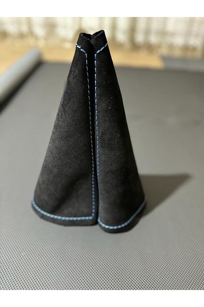 dk direksiyon Kaplamacı ALCANTARA UNIVERSAL SHIFT BELLOW with blue string