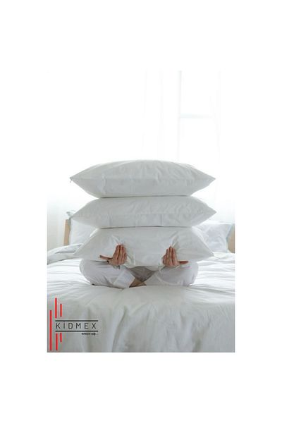 Kidmex Washable Bead Fiber Goose down Soft Pillow 3 Pieces 1000Gr