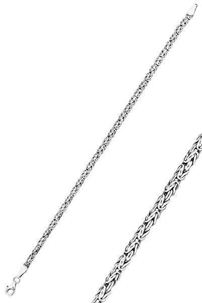 Söğütlü Silver Gümüş ezme yassı model erkek kral bileklik 3,8 mm SGTL12266RODAJ