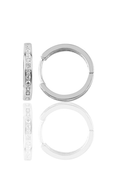 Söğütlü Silver Kadın Gümüş Zirkon Taşlı Halka Küpe Sgtl9188