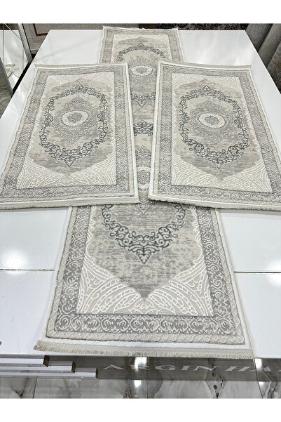 İnci Gri 3'lü Yatak Odası Takım Halı Argın Halı