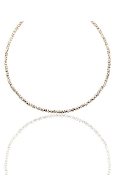 Söğütlü Silver Gümüş Rose Ve Rodyumlu Dorica Kolye Sgtl10390renklı