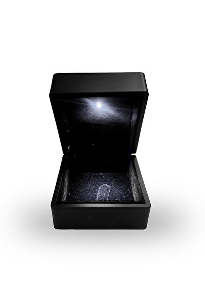 Söğütlü Silver Led ışıklı siyah yüzük kutusu ışıklı kutu YZKKT999SYH