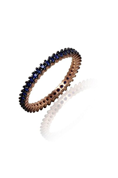 Söğütlü Silver Kadın Safir Taşlı Tek Sıralı Tamtur SGTL4194