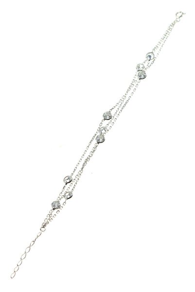 Söğütlü Silver Kadın Gümüş Sıra Taşlı Bileklik SGTL8543