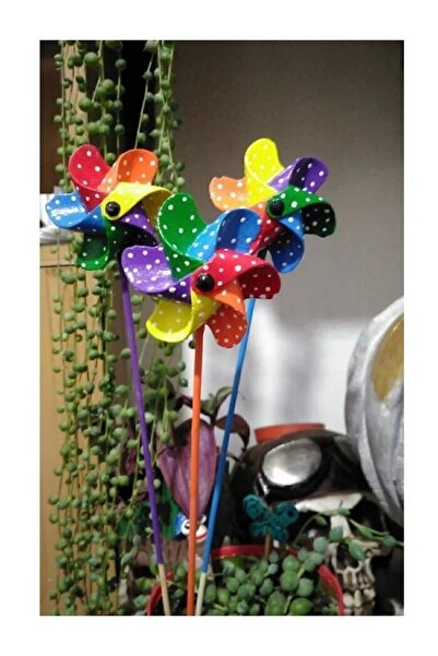 Genel Markalar Rüzgar Gülü Saksı Süsleri 3 Adet