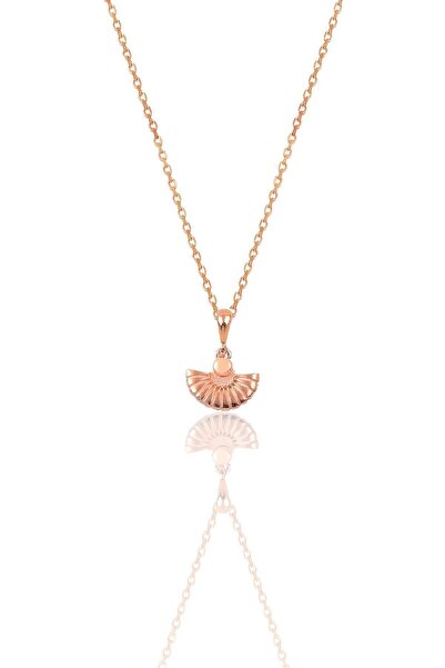 Söğütlü Silver Gümüş rose minimal midye modeli kolye SGTL12385MIDYE