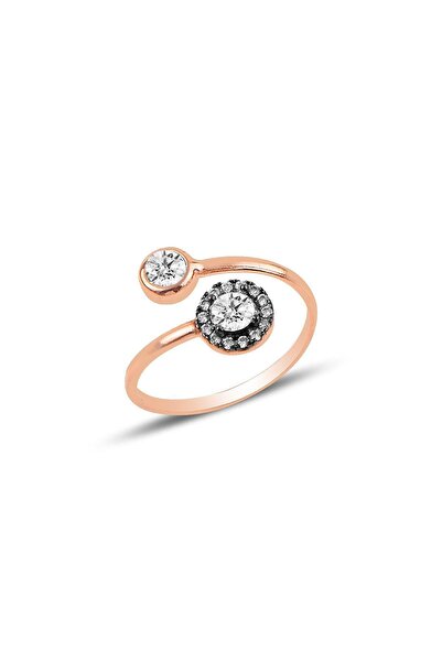 Söğütlü Silver Gümüş Ayarlamalı Elmas Montürlü Yüzük Sgtl9956