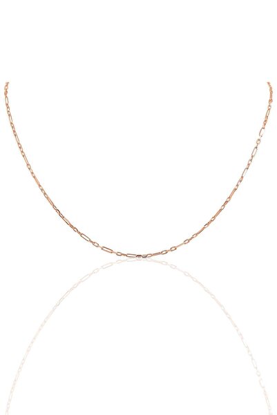 Söğütlü Silver Gümüş 60 Cm Rose Aralıklı Figaro Zincir Sgtl10101rose