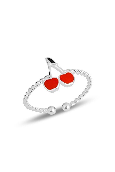 Söğütlü Silver Gümüş Kırmızı Mineli Kiraz Ayarlamalı Çocuk Yüzüğü Sgtl11833rodaj