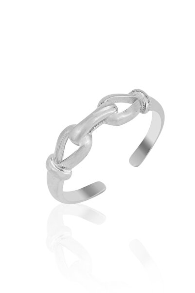 Söğütlü Silver Gümüş rodyumlu ayarlamalı düğüm yüzük SGTL12495RODAJ