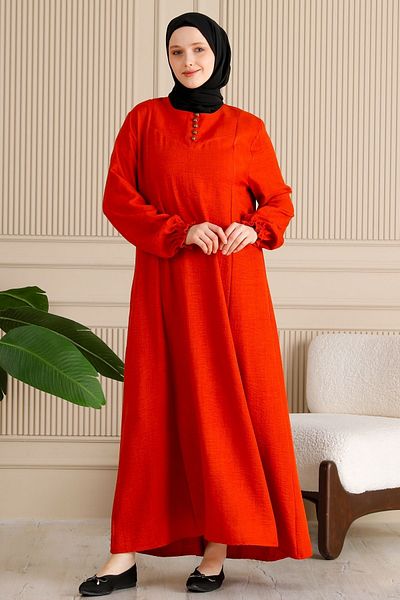 fistan Hijab Clothing Mother's Dress Ρούχα προσευχής Floral μοτίβο Ολόσωμο φόρεμα V Roba Fish φόρεμα