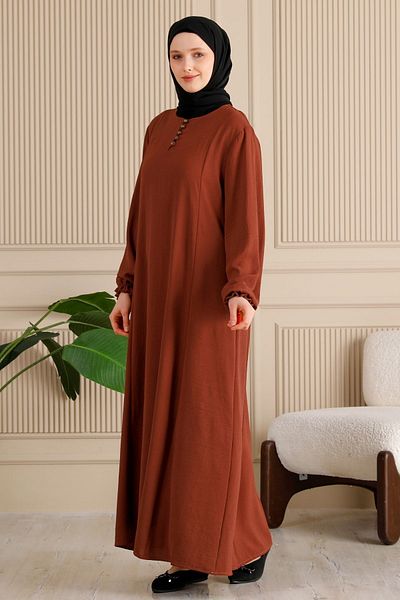 fistan Hijab Clothing Mother's Dress Ρούχα προσευχής Floral μοτίβο Ολόσωμο φόρεμα V Roba Fish φόρεμα