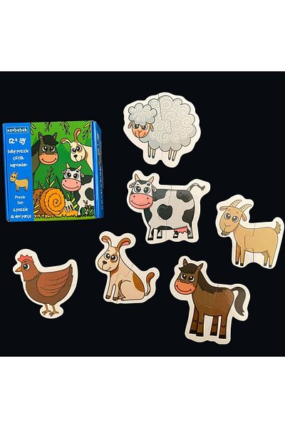 Neobebek Baby Puzzle - Farm Animals