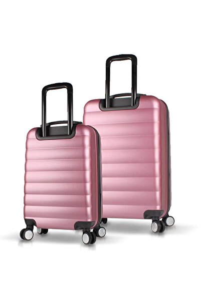 My Valice Colors Abs Kabin Ve Orta Boy Rose Gold 2'li Valiz Seti