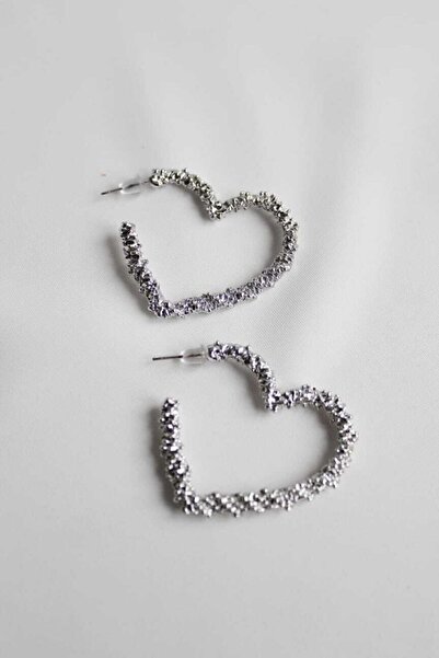 Genel Markalar Kalpli Gümüş Renk Kadın Küpe