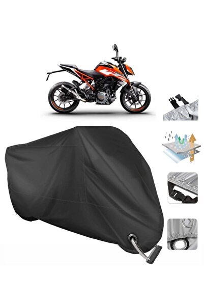 CoverPlus Ktm 250 Duke Abs Motosiklet Branda (bağlantı, Kilit Uyumlu)-siyah