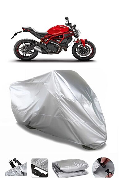 CoverPlus ماركة دراجة نارية مقاومة للماء باللون الرمادي متوافقة مع Ducati Mon...