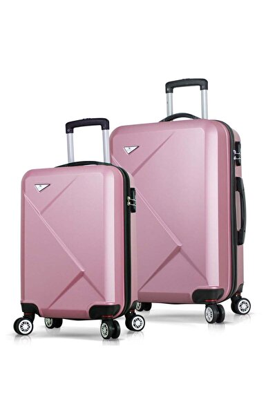 My Valice Diamond Abs Kabin Ve Orta Boy Rose Gold 2'li Valiz Seti