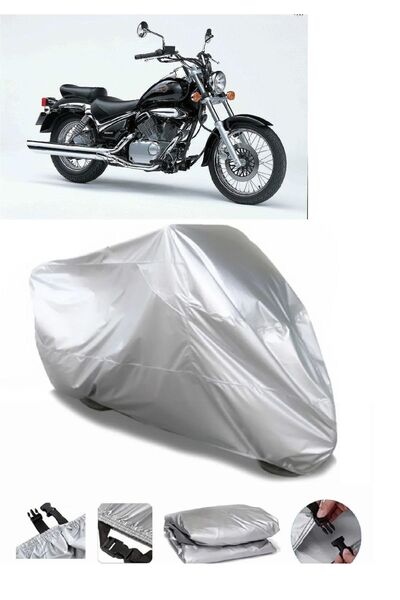 CoverPlus ماركة سوزوكي VL 250 دخيل رمادية مقاومة للماء للدراجات النارية
