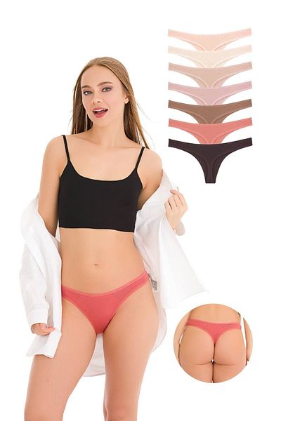 Newlilla 10051-7 Baumwoll-String 7-teilig Damen-Höschen 10051-7-V6
