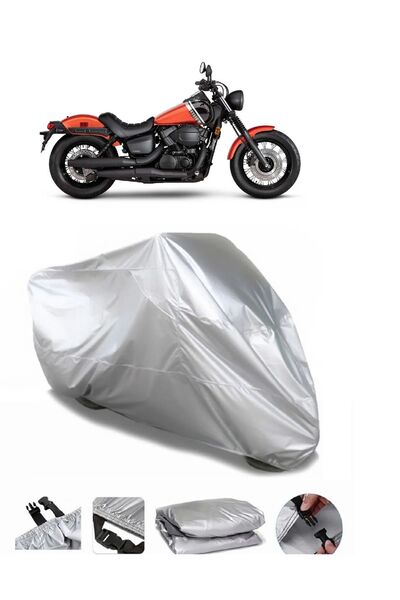 CoverPlus هوندا VT 750 C شادو رمادي مقاوم للماء للدراجات النارية