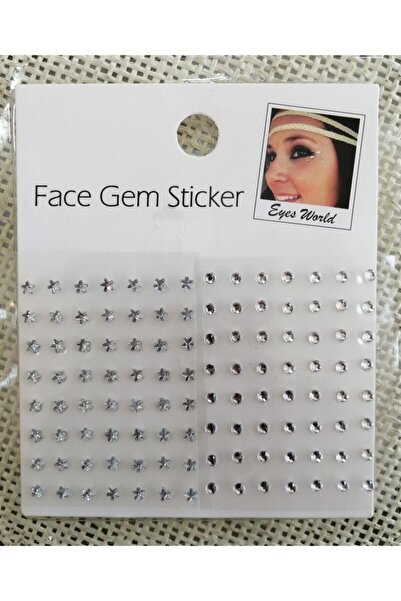 Genel Markalar Vücut Ve Yüz Taşı Stickers 100 Adet