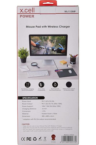 X.Cell Mouse Pad With 10W Fast Wireless Charging Wl-113Mp