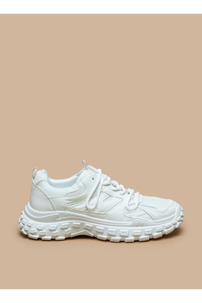 LBL by Shoexpress Textured Low Ankle Sneakers with Lace-Up Closure