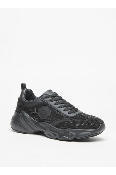 ELLE Women's Textured Lace-Up Chunky Sneakers