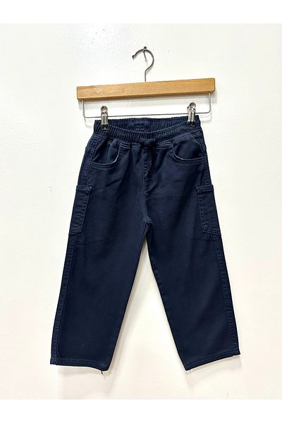 rois kids Navy Blue Flexible Cotton Baby Pants