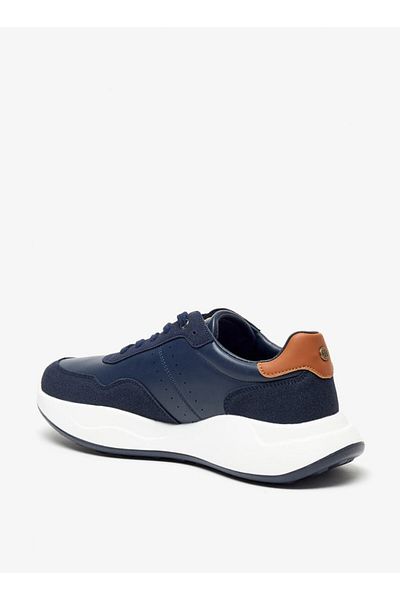 Duchini Men's Solid Lace-Up Sneakers