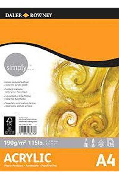 Daler Rowney Simply Acrylic Block - A4 - 190gr - 16 Sheets