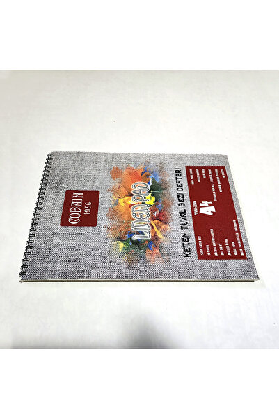Bordosanat Cobain Linen Pad Keten Tuval Bezi Defteri A4 (364GR GESSOLU) Akril...
