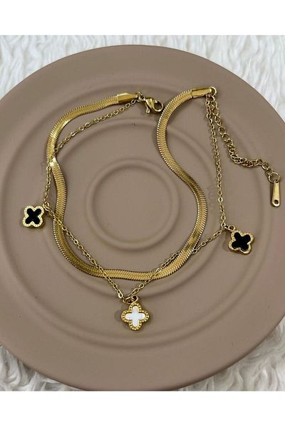 stainless steell Anklet Steel Gold Shoes
