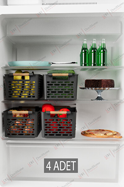 Alacarte 4 ADET Çok Amaçlı Tutacaklı Organizer Sepet - Dolap Içi Ve Buzdolabı...