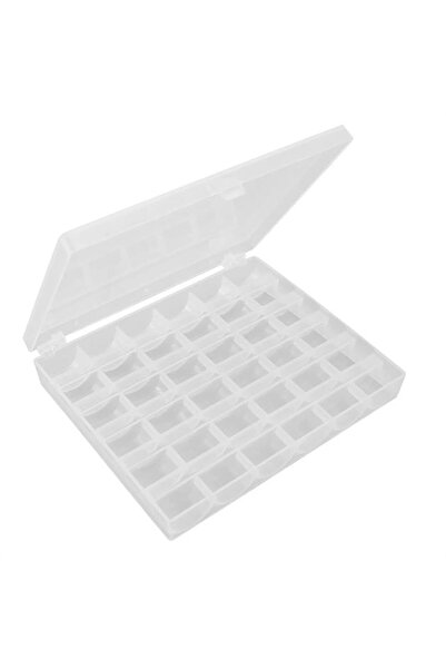 Genel Markalar Ev Tipi Aile Dikiş Makinesi 25’lı Şeffaf Masura Saklama Kutusu