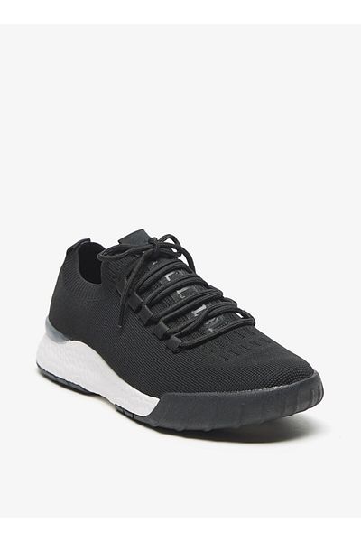 LBL by Shoexpress Textured Low Ankle Lace-Up Sneakers