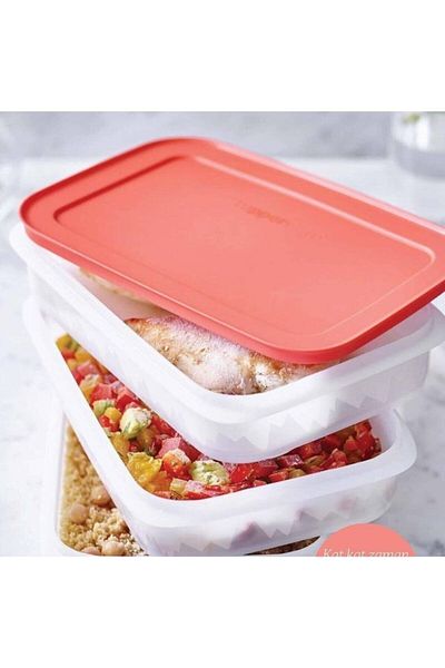 Tupperware Alaska 3 Layer Deep Freezer Storage Container 500 Ml X 3