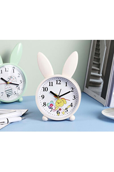 HEPBİMODA Sevimli Tavşan Tasarımlı Çalar Masa Saati