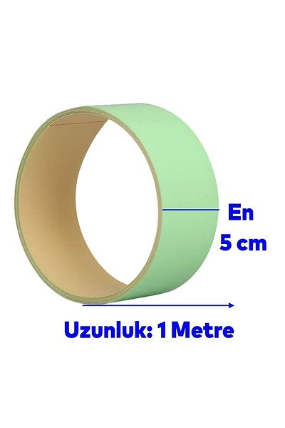 Badem10 Green Phosphorescent Reflective Strip Tape - 5 cm 1 Meter Night Glowing Warning Tape