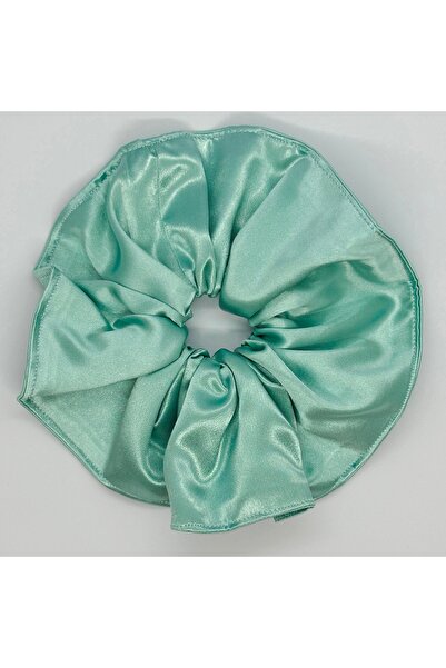 Atılgan Grp Lüx İpek Saten Kumaş XXL Scrunchie Toka, En  Büyük Boy Simit Toka...