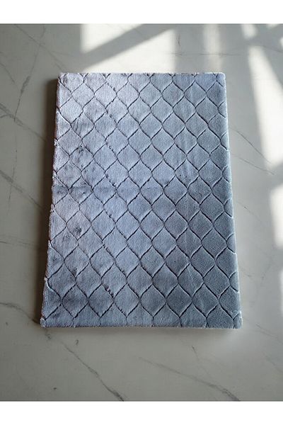 Prizma Comfort Diamond No:2 - Washable Single Bath Rug and Mat |   Smoked - 75X110 cm