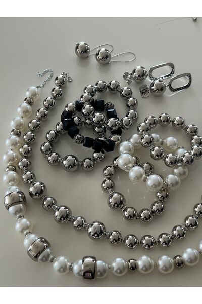 tones official Gümüş Kaplamalı Top Küpe