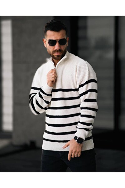 mayastyle Чоловічий трикотажний светр у смужку