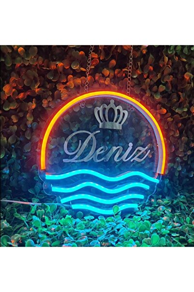 Neon Deniz Temalı Isme Özel Led