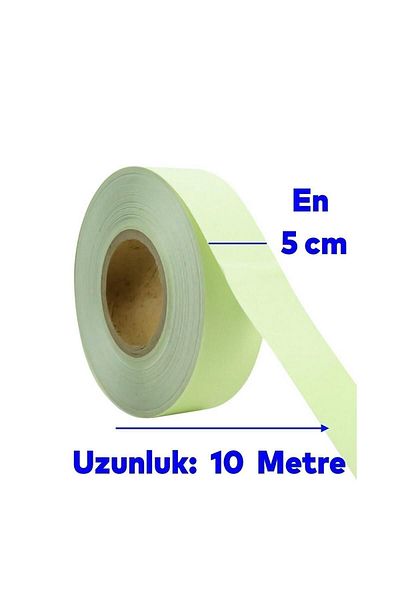 Badem10 Green Phosphorescent Reflective Strip Tape - 5 cm 10 Meters Night Glowing Width